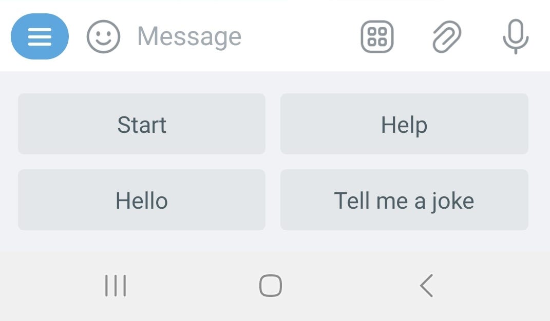 Custom reply keyboard